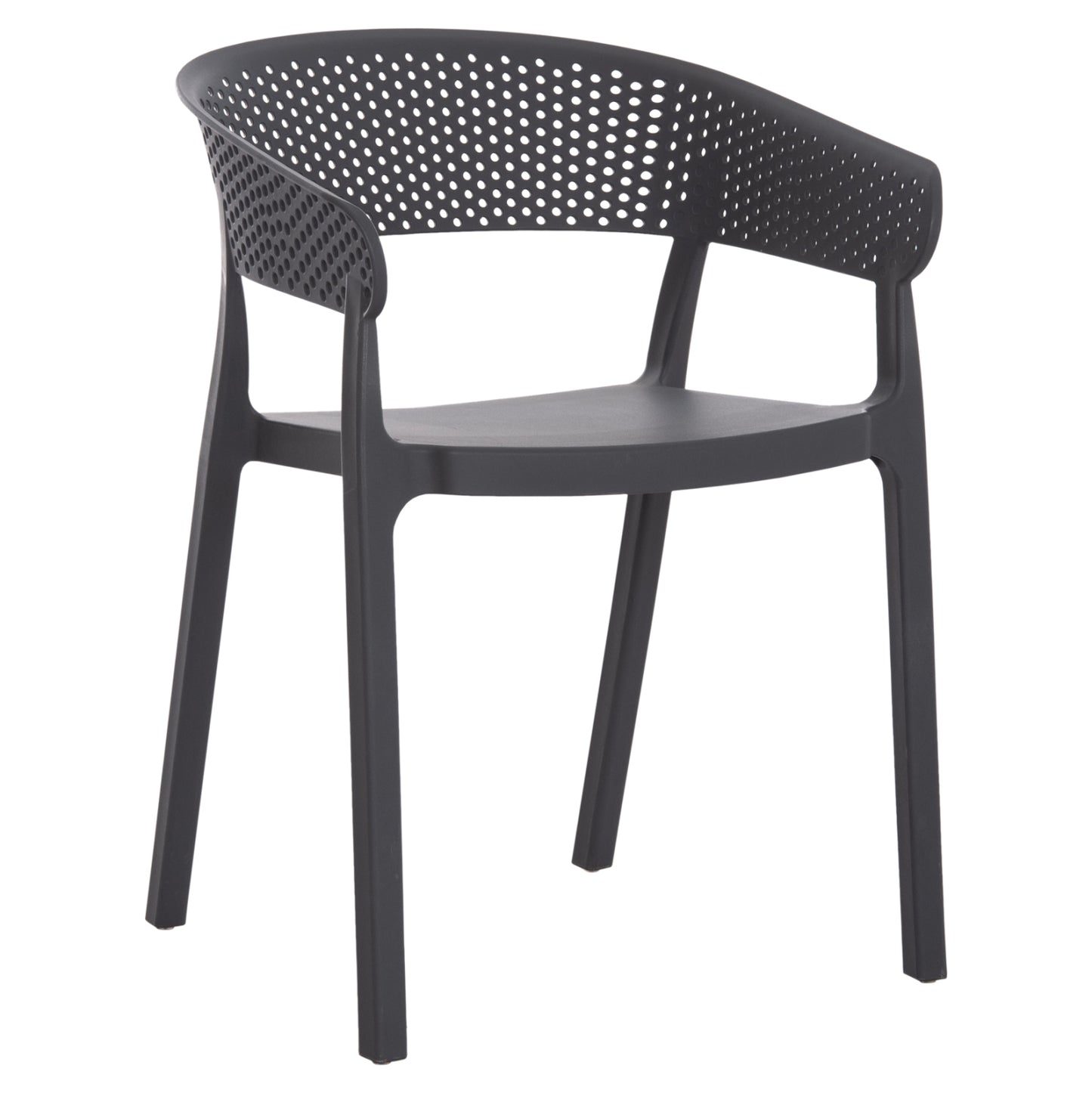 Armchair Polypropylene Perfoe Hm5941.10 In Grey 56x50x73hcm.