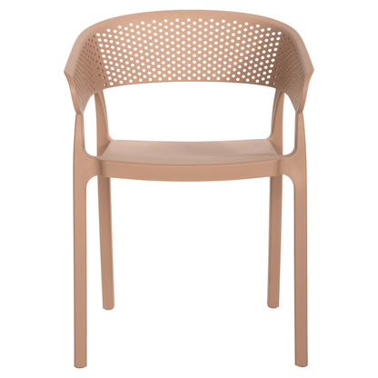 Armchair Polypropylene Perfoe Hm5941.03 In Cappuccino 56x50x73hcm.