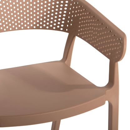 Armchair Polypropylene Perfoe Hm5941.03 In Cappuccino 56x50x73hcm.