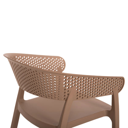 Armchair Polypropylene Perfoe Hm5941.03 In Cappuccino 56x50x73hcm.