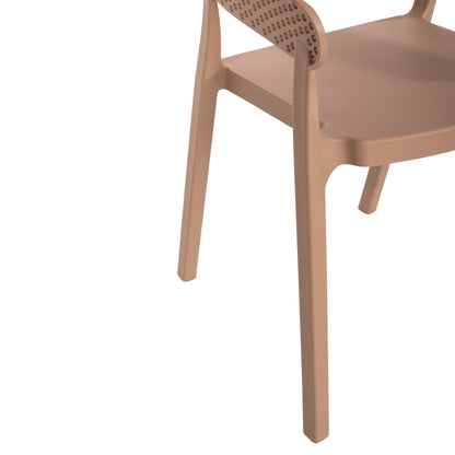 Armchair Polypropylene Perfoe Hm5941.03 In Cappuccino 56x50x73hcm.