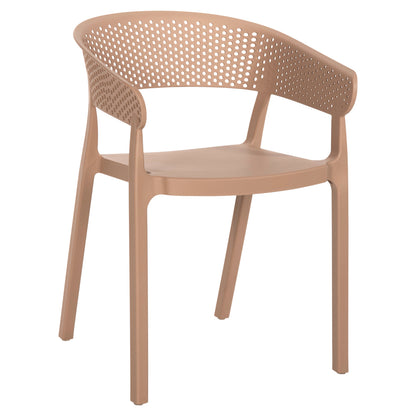 Armchair Polypropylene Perfoe Hm5941.03 In Cappuccino 56x50x73hcm.