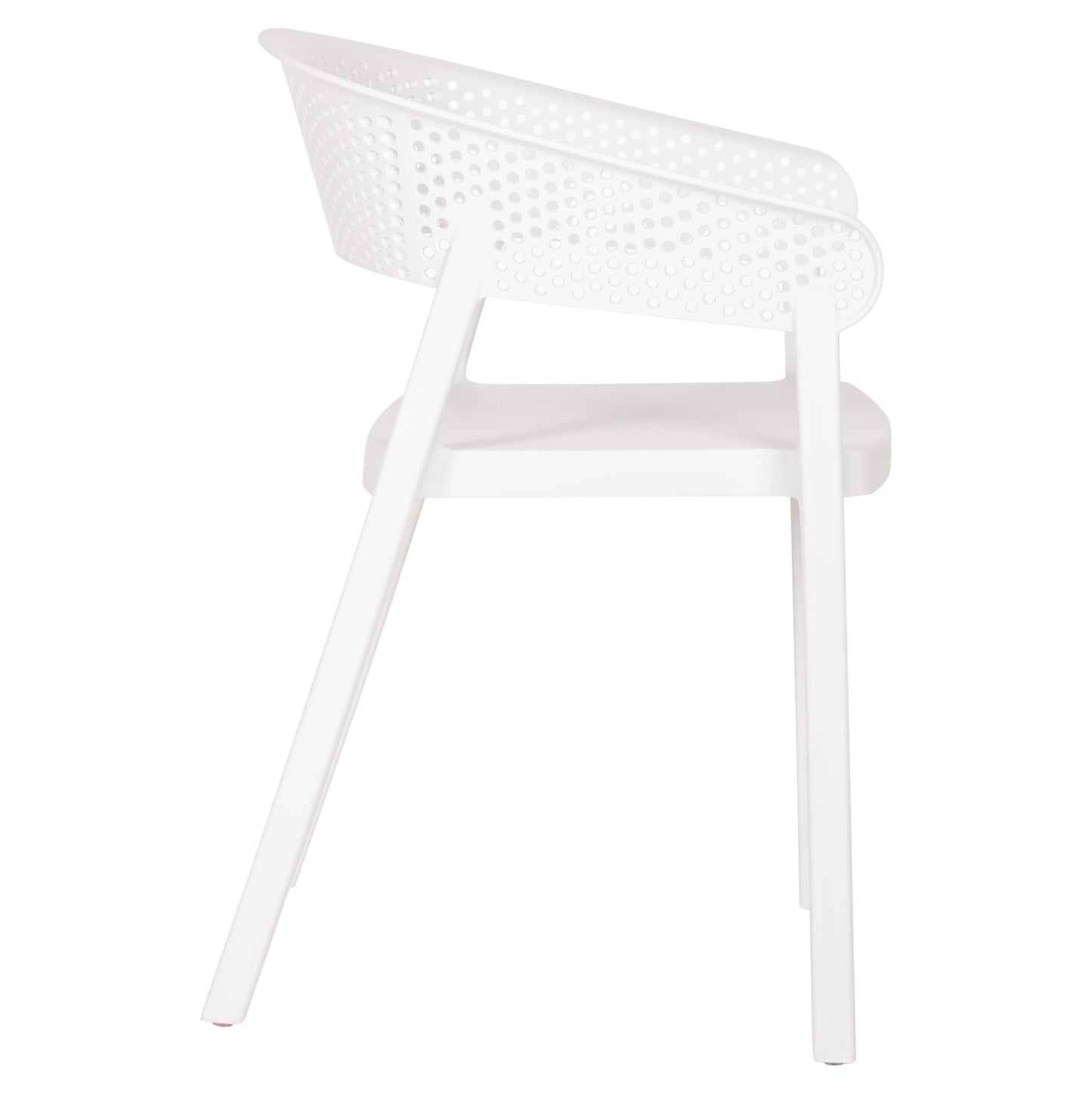 Armchair Polypropylene Perfoe Hm5941.01 In White 56x50x73hcm.