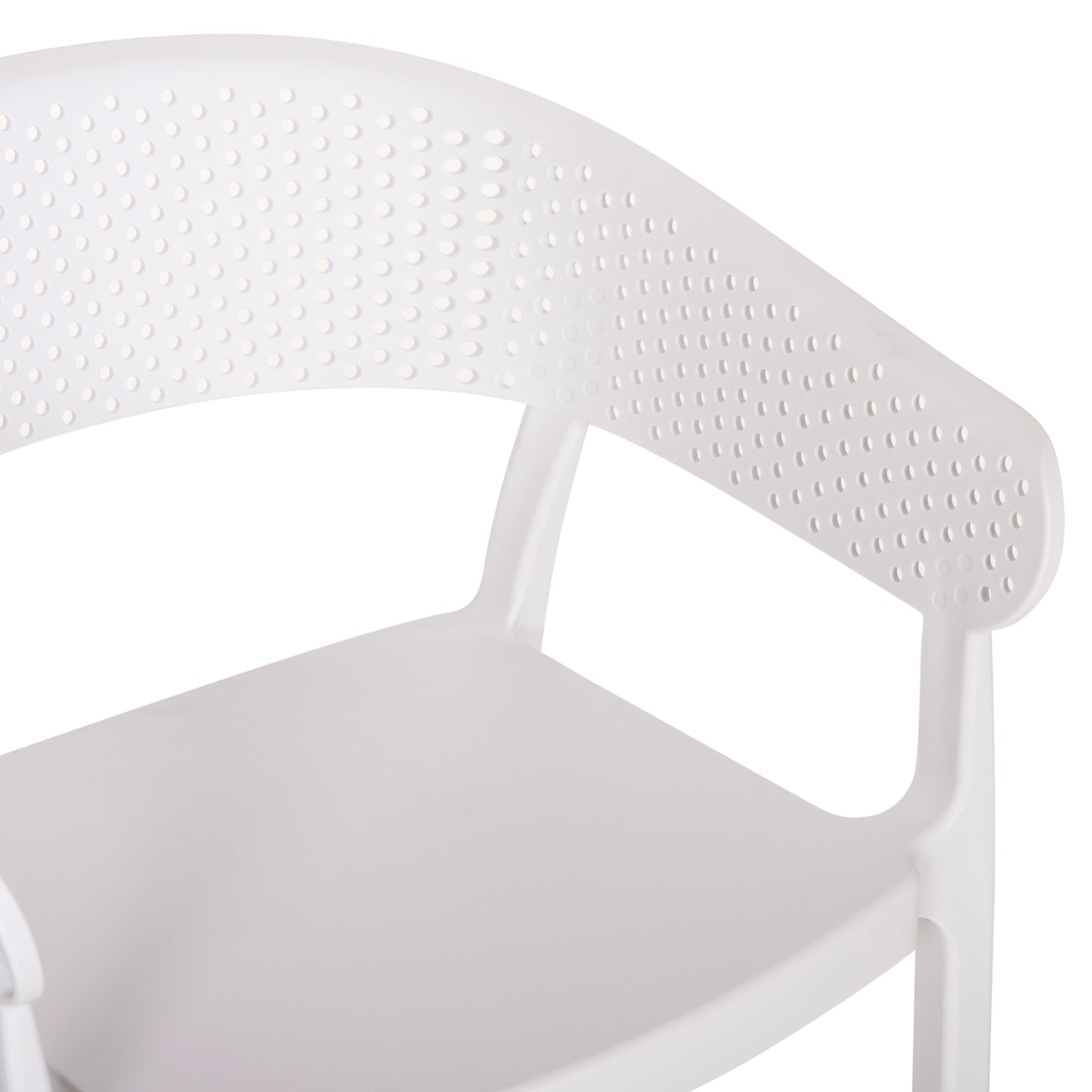 Armchair Polypropylene Perfoe Hm5941.01 In White 56x50x73hcm.