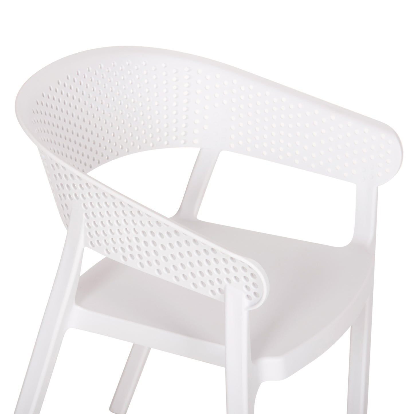 Armchair Polypropylene Perfoe Hm5941.01 In White 56x50x73hcm.