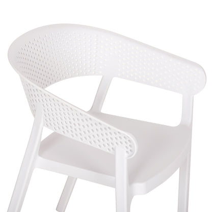 Armchair Polypropylene Perfoe Hm5941.01 In White 56x50x73hcm.