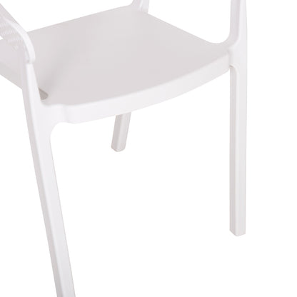 Armchair Polypropylene Perfoe Hm5941.01 In White 56x50x73hcm.