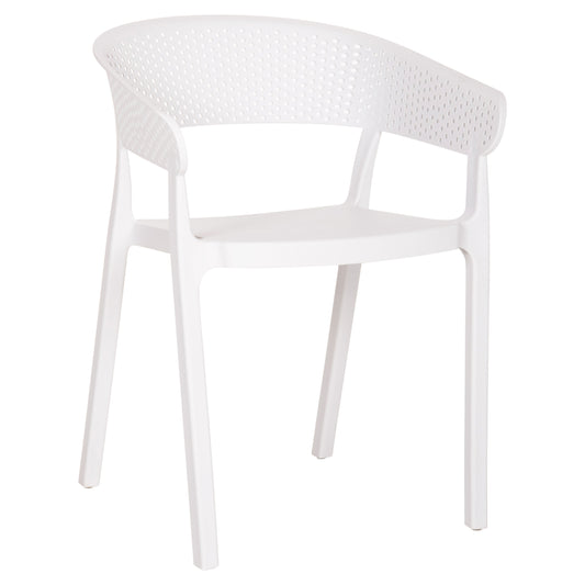Armchair Polypropylene Perfoe Hm5941.01 In White 56x50x73hcm.