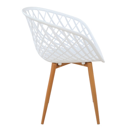 Armchair Polypropylene White Ariadne Hm8001.01 62,5x56x80cm