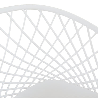 Armchair Polypropylene White Ariadne Hm8001.01 62,5x56x80cm