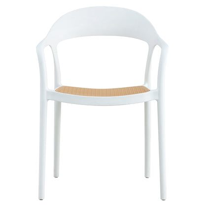 Armchair Polypropylene Cleo Hm5935.01 White-beige 57x53x81hcm.