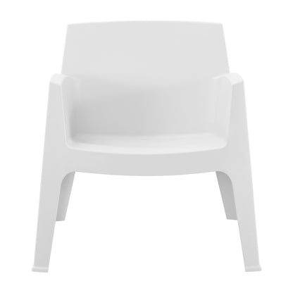 Polypropylene Lounge Armchair Sleek Hm6365.01 White 62x68x73hcm.