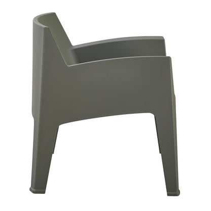 Polypropylene Lounge Armchair Sleek Hm6365.05 Dark Olive Green 62x68x73hcm.