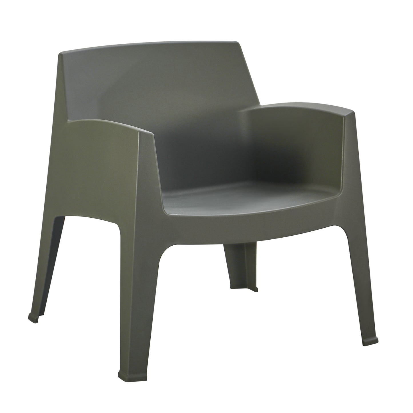 Polypropylene Lounge Armchair Sleek Hm6365.05 Dark Olive Green 62x68x73hcm.