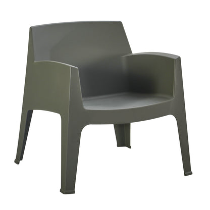 Polypropylene Lounge Armchair Sleek Hm6365.05 Dark Olive Green 62x68x73hcm.
