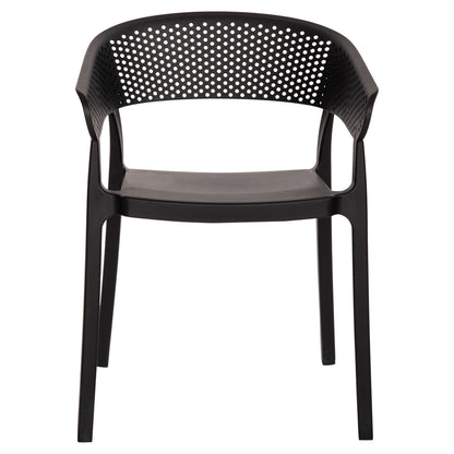 Armchair Polypropylene Perfoe Hm5941.02 In Black 56x50x73hcm.