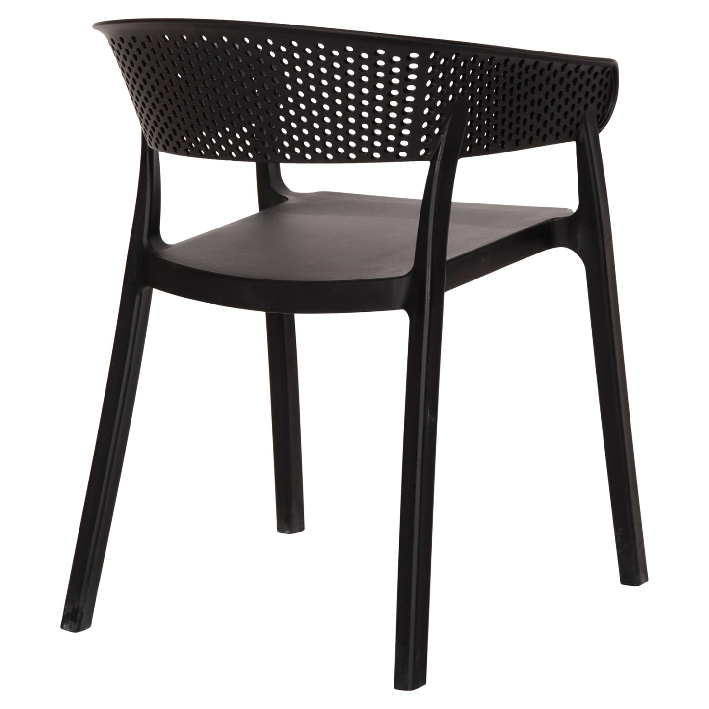 Armchair Polypropylene Perfoe Hm5941.02 In Black 56x50x73hcm.