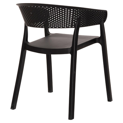 Armchair Polypropylene Perfoe Hm5941.02 In Black 56x50x73hcm.