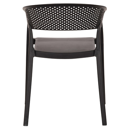 Armchair Polypropylene Perfoe Hm5941.02 In Black 56x50x73hcm.