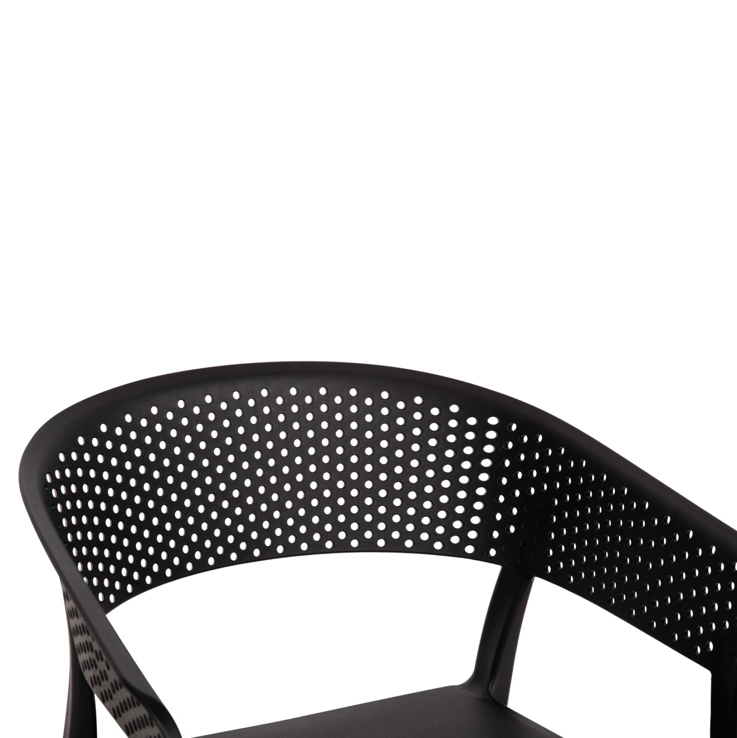 Armchair Polypropylene Perfoe Hm5941.02 In Black 56x50x73hcm.