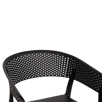 Armchair Polypropylene Perfoe Hm5941.02 In Black 56x50x73hcm.