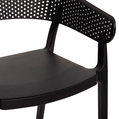 Armchair Polypropylene Perfoe Hm5941.02 In Black 56x50x73hcm.
