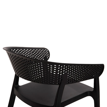 Armchair Polypropylene Perfoe Hm5941.02 In Black 56x50x73hcm.