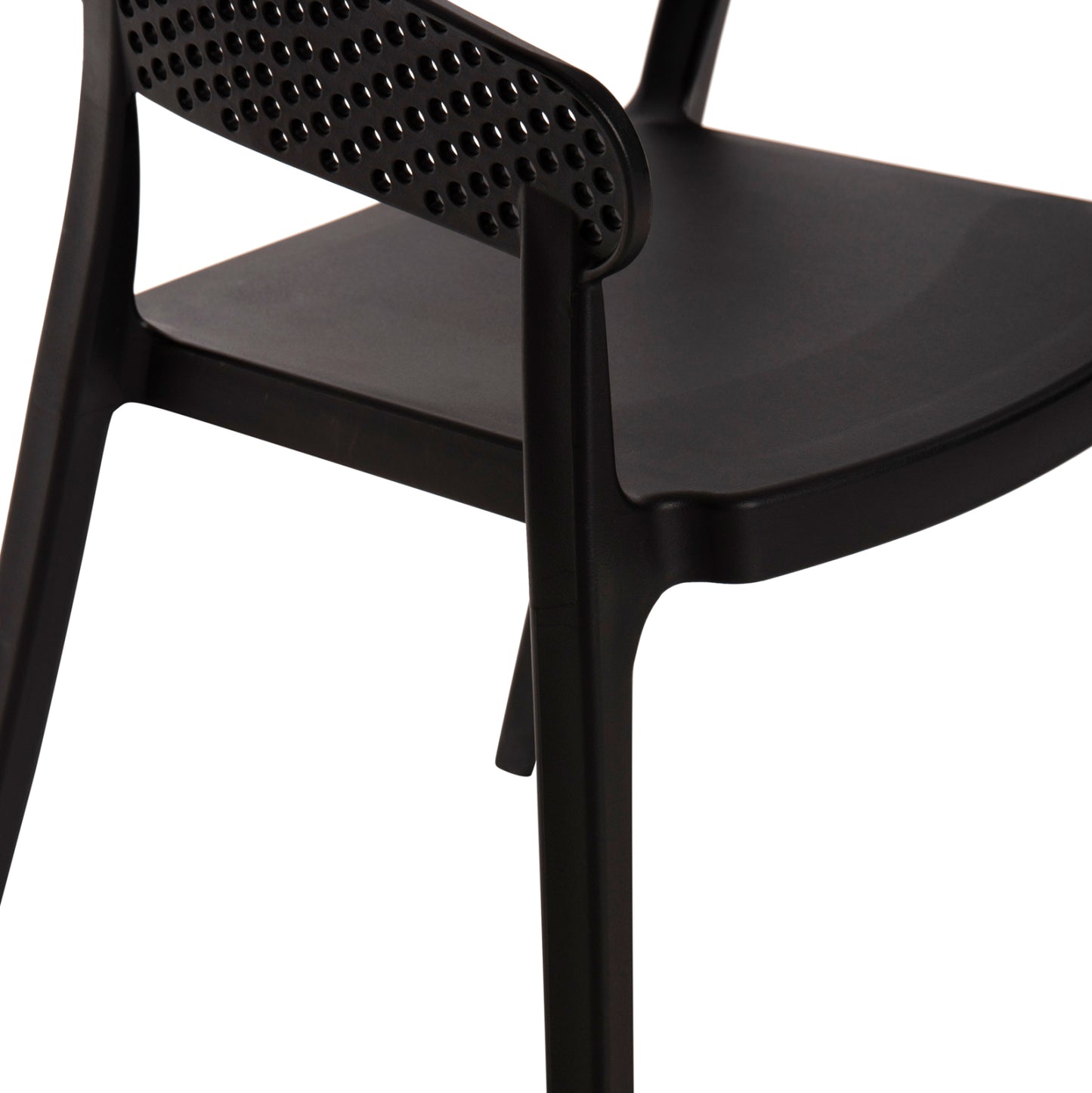 Armchair Polypropylene Perfoe Hm5941.02 In Black 56x50x73hcm.