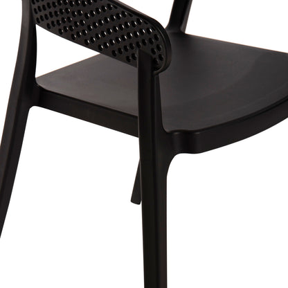 Armchair Polypropylene Perfoe Hm5941.02 In Black 56x50x73hcm.