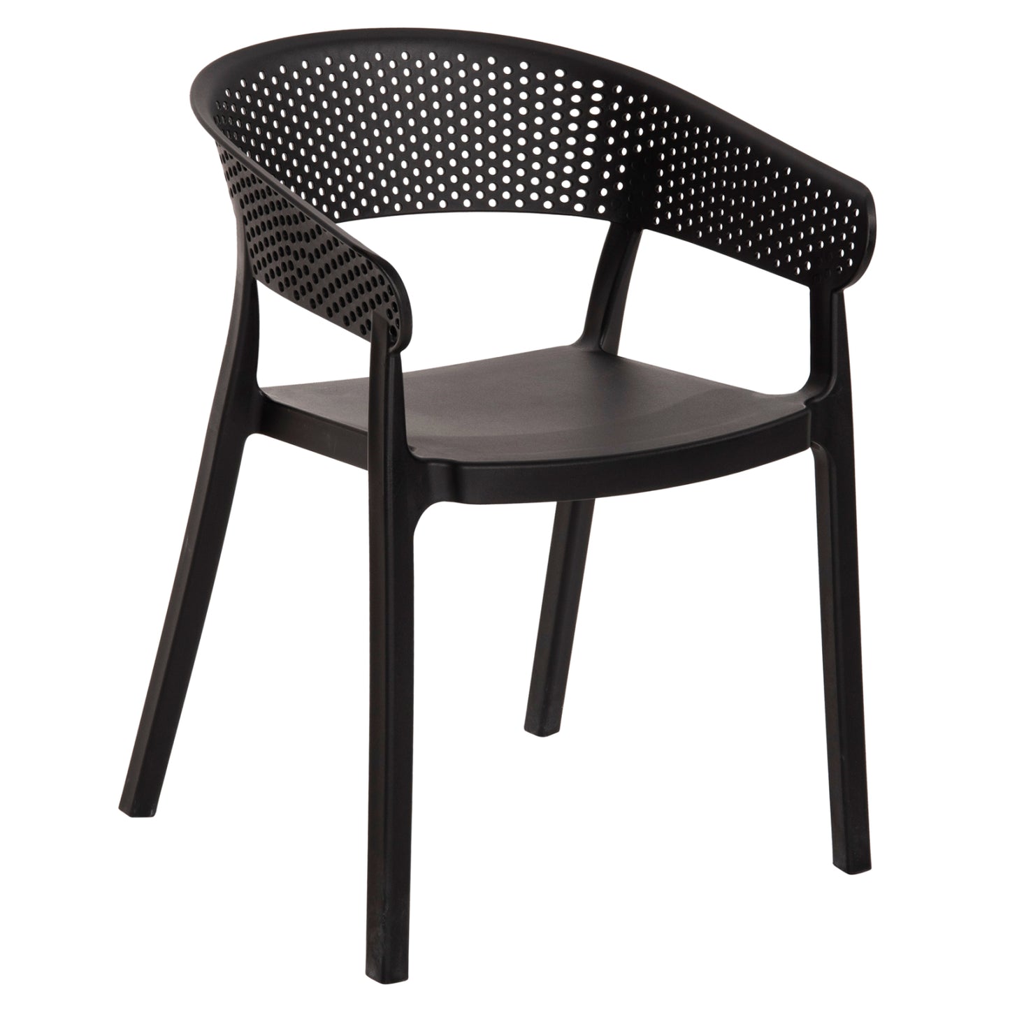 Armchair Polypropylene Perfoe Hm5941.02 In Black 56x50x73hcm.
