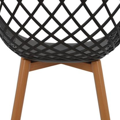 Armchair Polypropylene Black Ariadne Hm8001.02 62,5x56x80cm