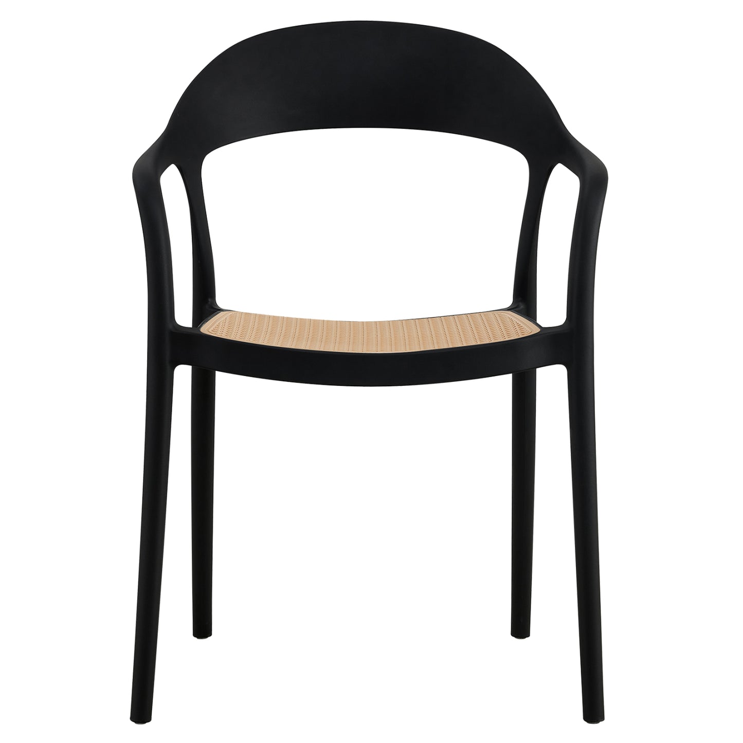 Armchair Polypropylene Cleo Hm5935.02 Black With Beige Seat 57x53x81hcm.