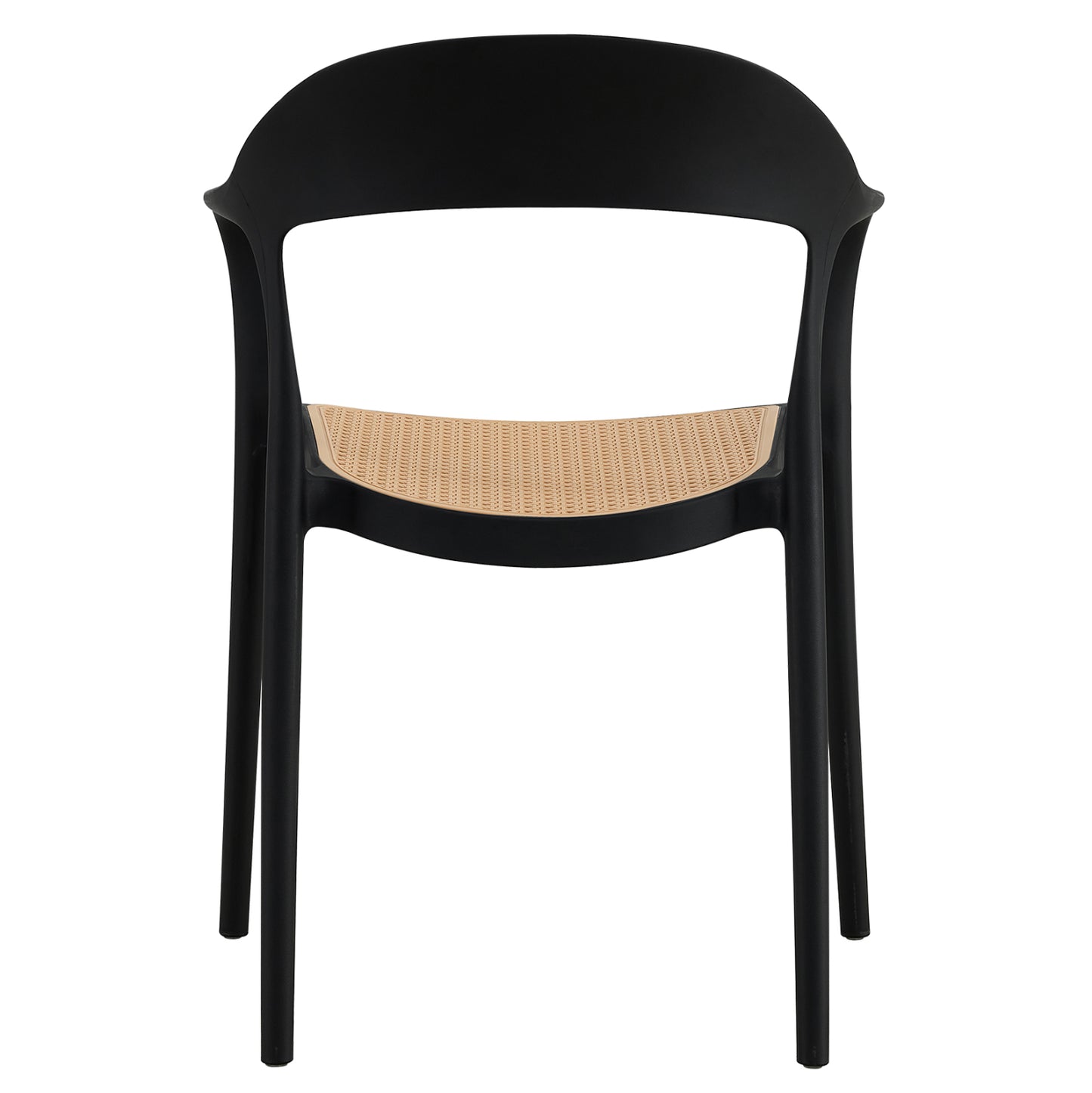Armchair Polypropylene Cleo Hm5935.02 Black With Beige Seat 57x53x81hcm.