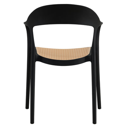 Armchair Polypropylene Cleo Hm5935.02 Black With Beige Seat 57x53x81hcm.