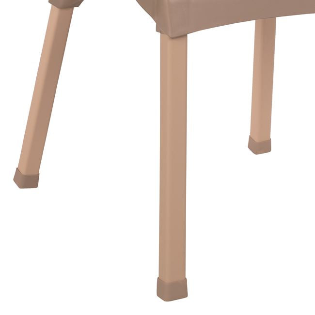 Armchair Polypropylene Rattan Leg Alu Hm5591.02 Cappuccino 60x60x82 Cm