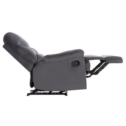 Armchair With Manual Recliner Braylen Hm3298.01 Grey Velvet 85x90x95hcm.