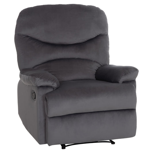 Armchair With Manual Recliner Braylen Hm3298.01 Grey Velvet 85x90x95hcm.