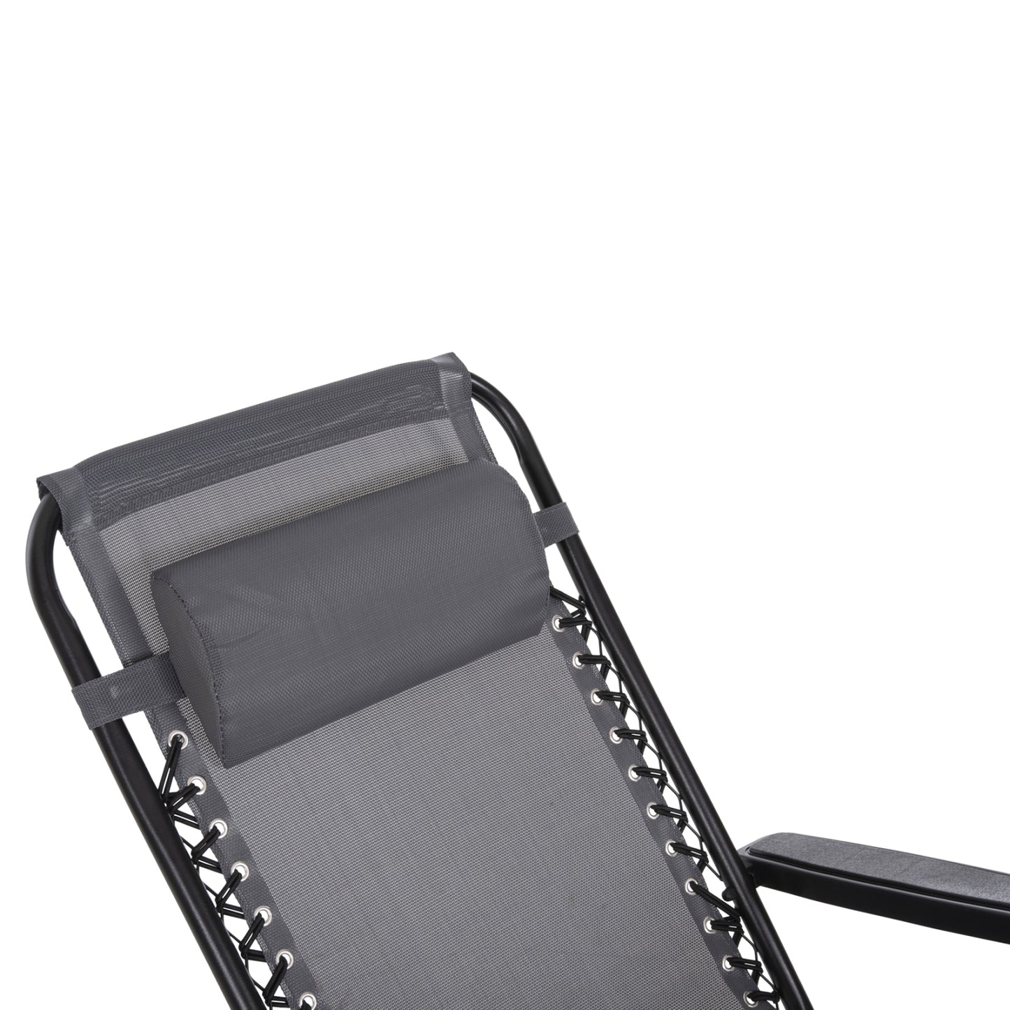 Armchair Relax Companion Hm5095.11 Grey Textilene-black Metal 67x145x110hcm.