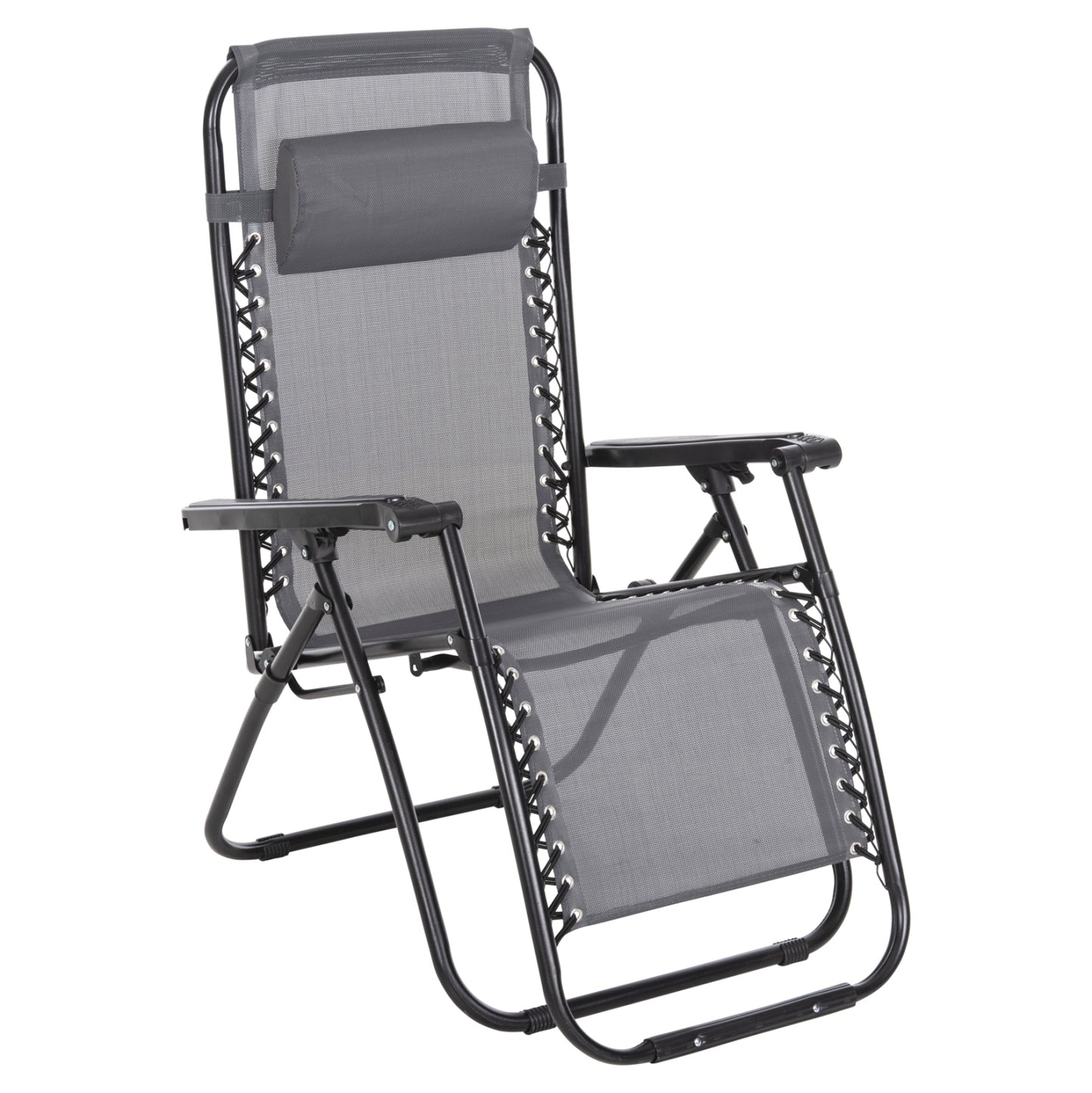 Armchair Relax Companion Hm5095.11 Grey Textilene-black Metal 67x145x110hcm.