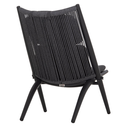 Lounger Relax Remus Hm6642.01 Aluminum In Charcoal--olefin Rope In Charcoal 63x87x94hcm.