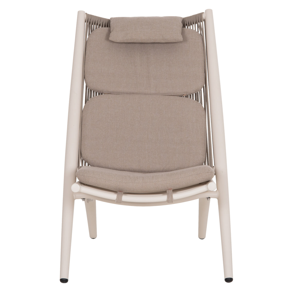 Lounger Relax Remus Hm6642.02 Aluminum In White--olefin Rope In Beige 63x87x94hcm.