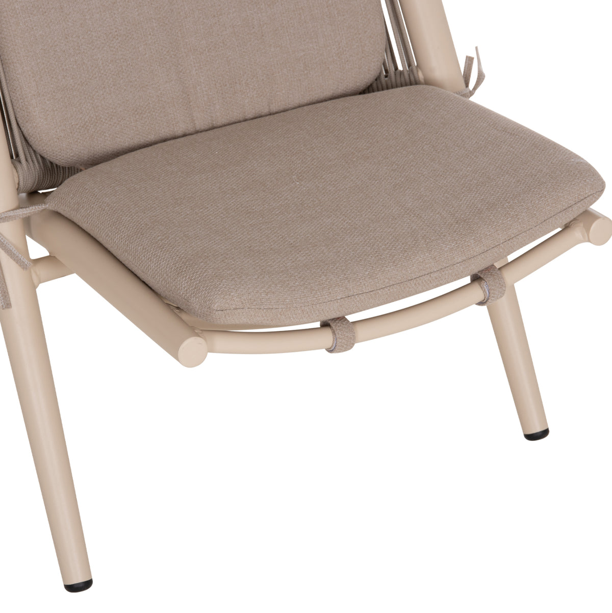 Lounger Relax Remus Hm6642.04 Aluminum In Champagne--olefin Rope In Beige 63x87x94hcm.