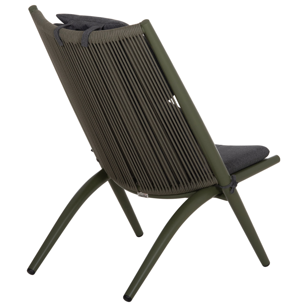 Lounger Relax Remus Hm6642.07 Aluminum & Olefin Rope In Olive Green 63x87x94hcm.