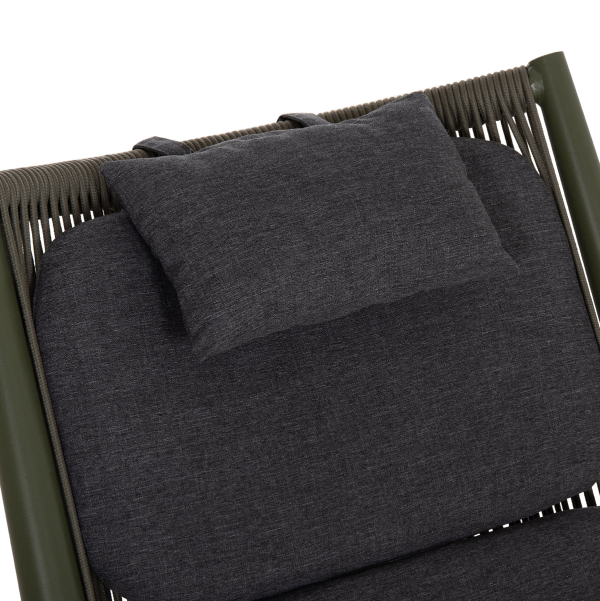 Lounger Relax Remus Hm6642.07 Aluminum & Olefin Rope In Olive Green 63x87x94hcm.