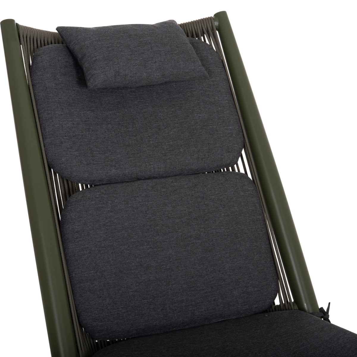 Lounger Relax Remus Hm6642.07 Aluminum & Olefin Rope In Olive Green 63x87x94hcm.
