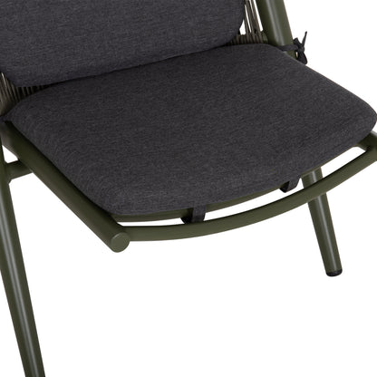 Lounger Relax Remus Hm6642.07 Aluminum & Olefin Rope In Olive Green 63x87x94hcm.