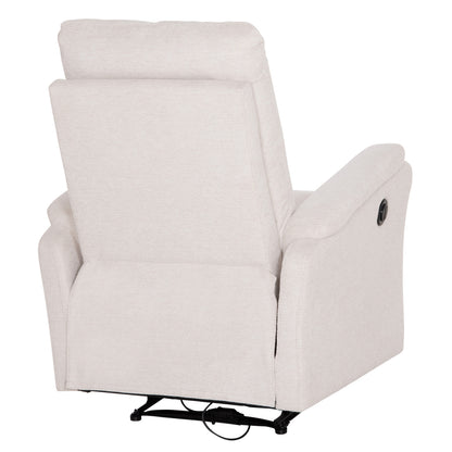 Armchair Relax With Electric Recline Synthia Hm3309.01 Beige Fabric 75x86x100hcm.