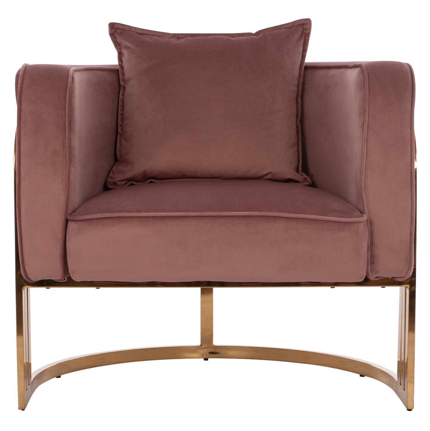 Tiana Armchair With Gold Metal Frame And Low Back Hm8738.02