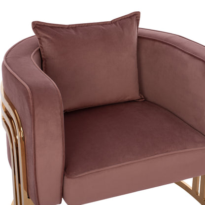 Tiana Armchair With Gold Metal Frame And Low Back Hm8738.02