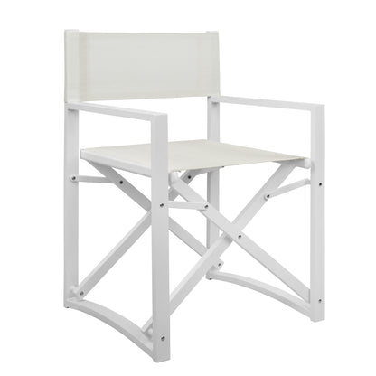 Director's Chair Aluminum Dupre Hm5094.02 White Color 57x48,5x85.5hcm.